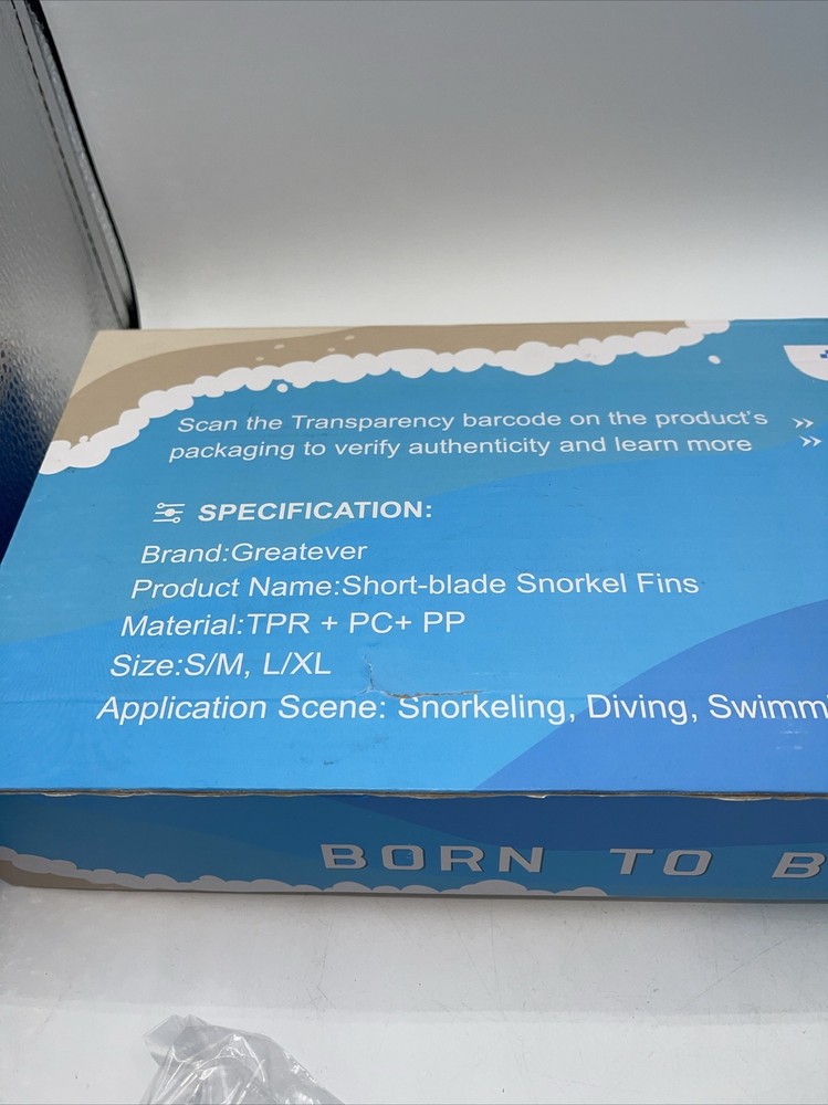 Greatever Snorkel Fins - Black Size Small Open Box