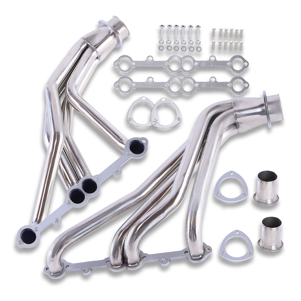 Polished stainless steel Headers For 66-87 SBC Chevy GMC Truck 265 327 350
