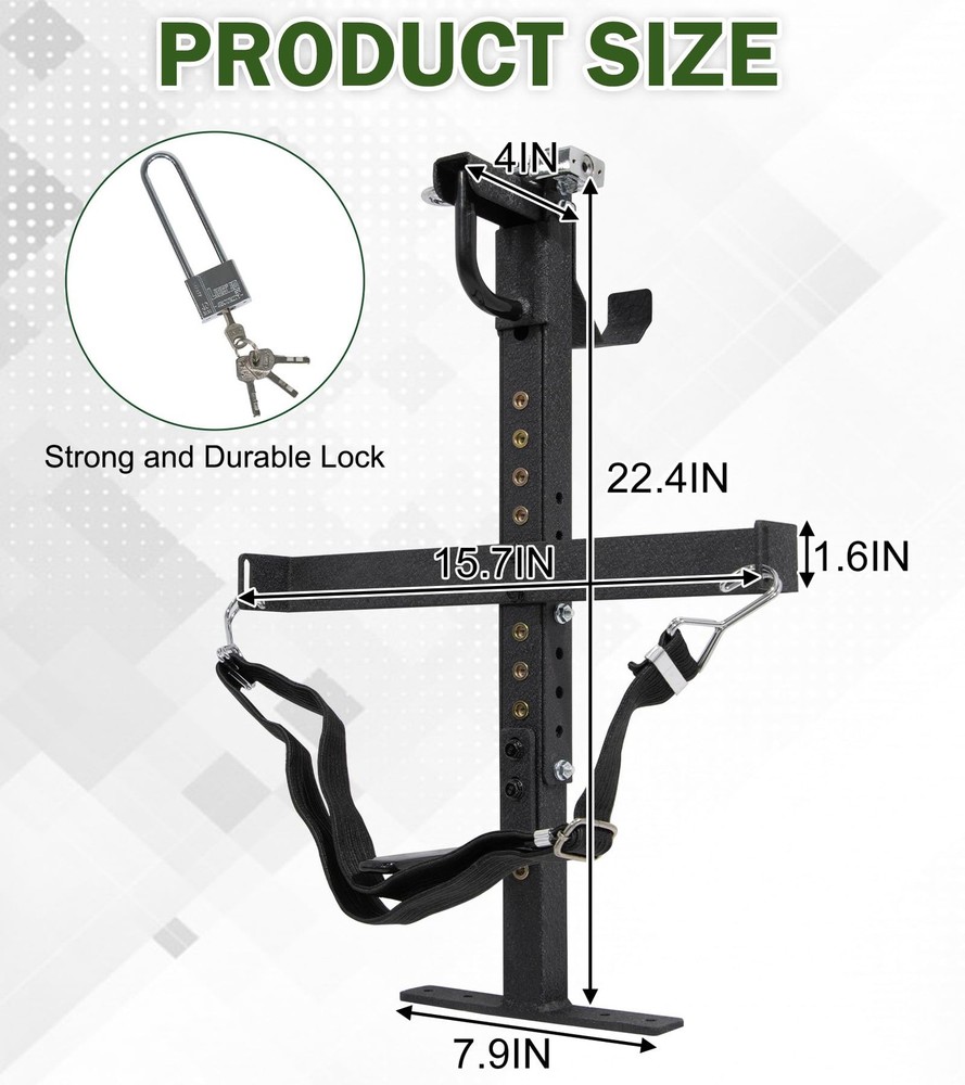 Backpack Blower Rack for Trailers Universal Storage Holder Black
