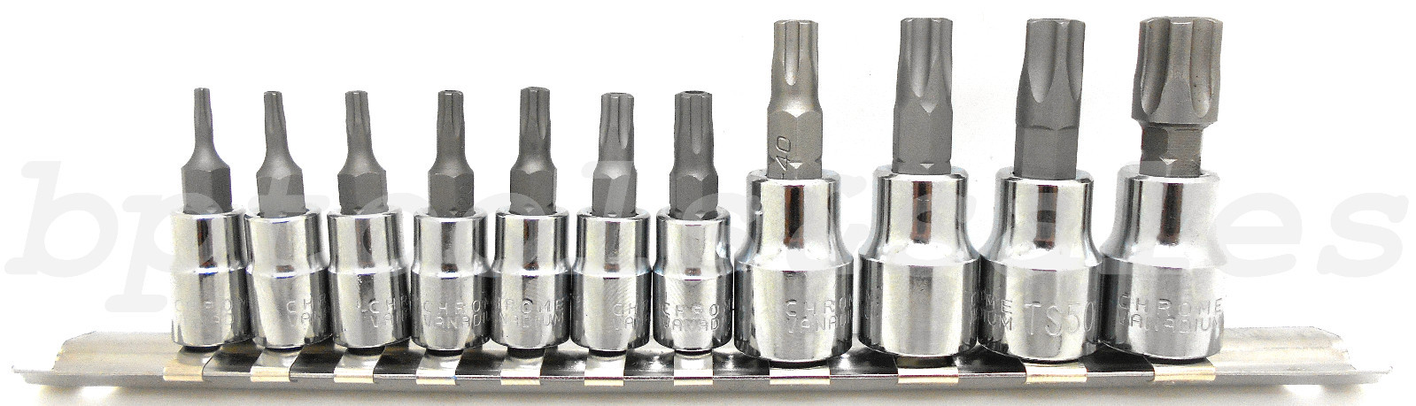 11pc 5-POINT Security Star Bit Socket Set Torx Star Tamper Proof Bits w/ Holder