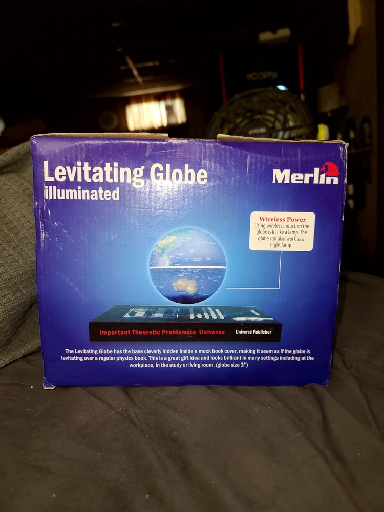 Merlin Magnetic Levitating Geographic Globe Inductive LED Illuminated RGB