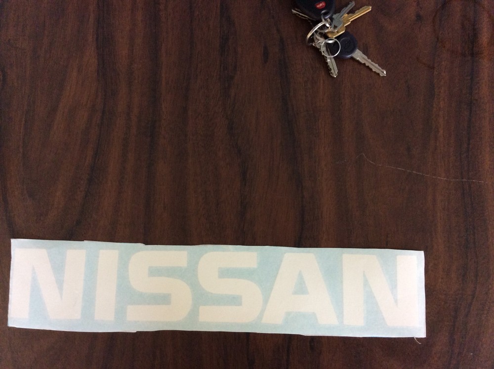 Nissan Forklift Vinyl Decal White