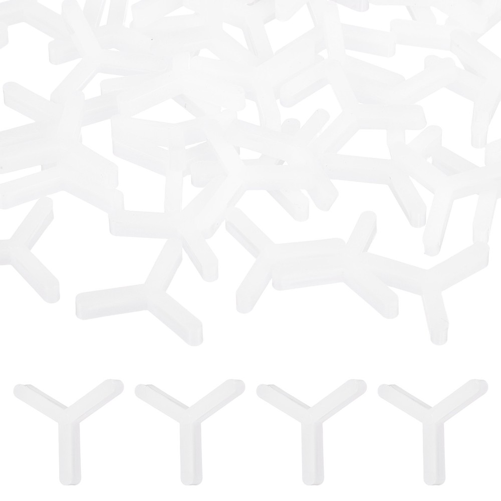 3/32" 2.5mm Tile Spacers，500Pcs Y Type Plastic Spacers, White