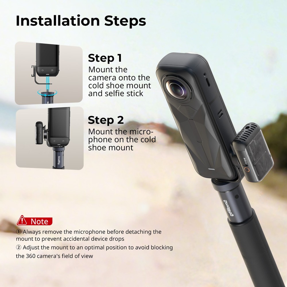 SmallRig Cold Shoe Mount Support for Insta360 X4 / X5 5825