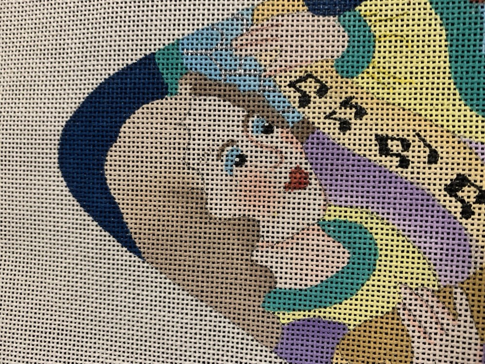 18 Count Hand Painted Needlepoint Angel Chorus Canvas By Dede