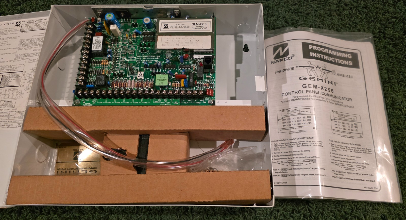 Unused Napco GEM-P1632 Control Panel ONLY