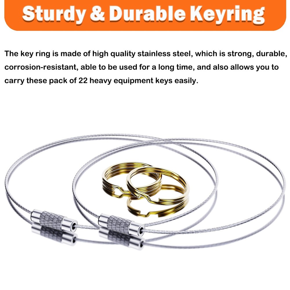 Multi Type Heavy Equipment Master Keys, 22 Contractor Machinery Ignition Exca...