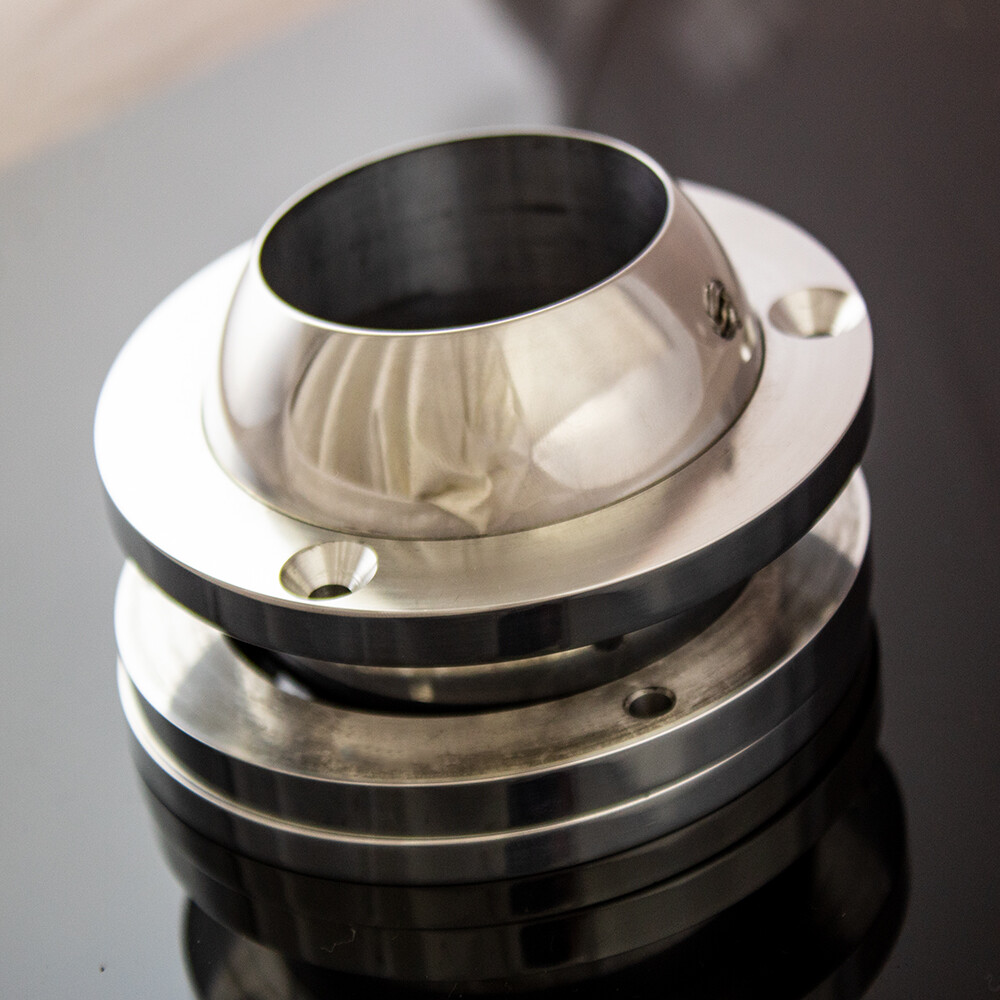 Billet Aluminum Steering Column Swivel Floor Mount for 2" Columns SBC BBC 350