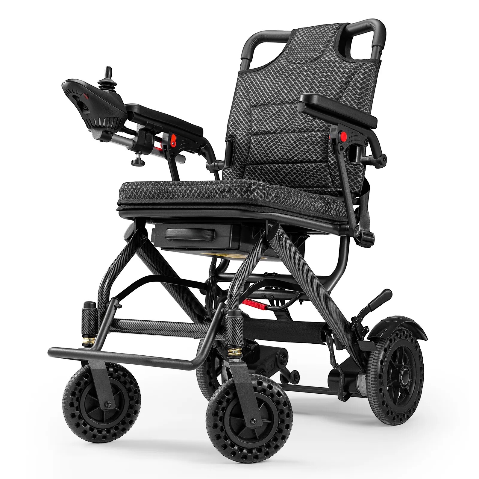 Used Foldable Electric Wheelchairs Intelligent Lightweight For Airline Seniors