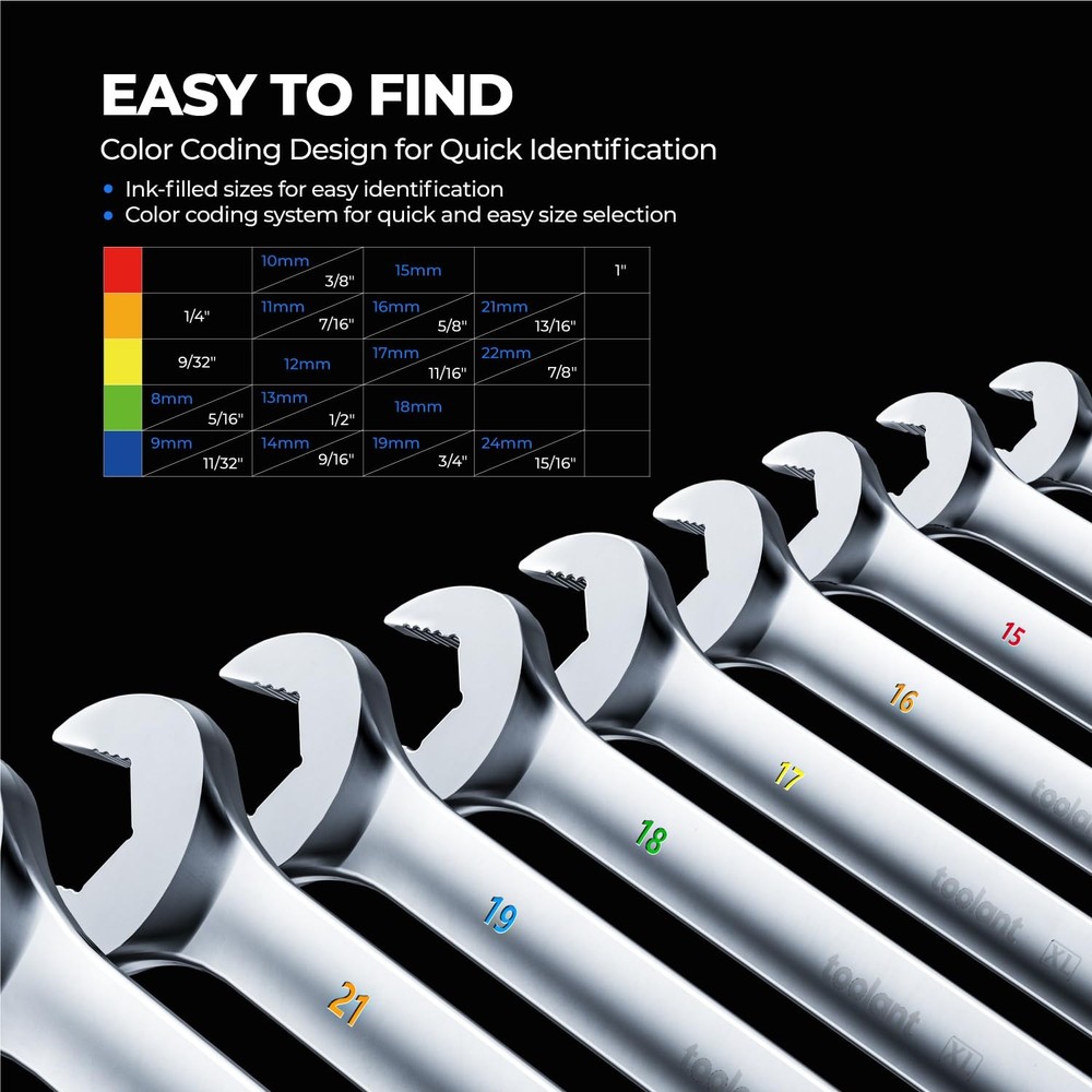 Max Grip 15pcs Professional Metric Combination Wrench Set Long Pattern Offset