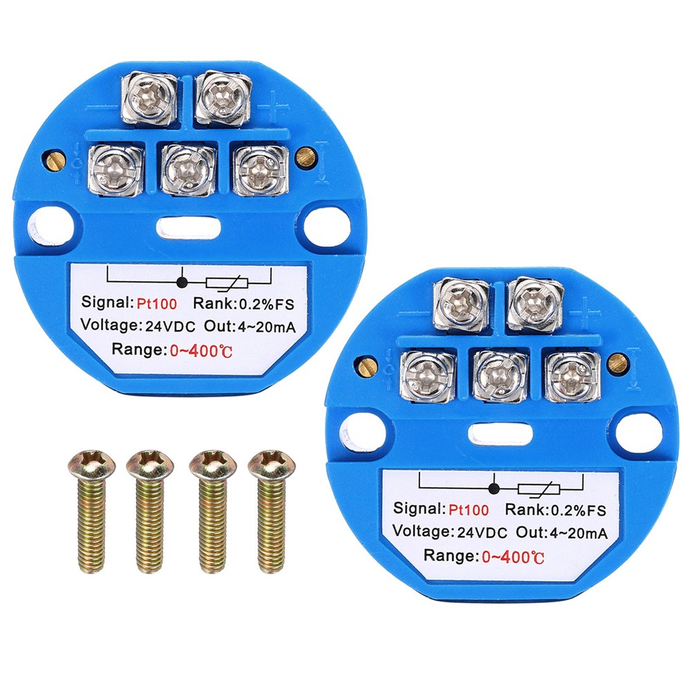 2PCS 4-20MA Temperature Sensor Transmitter Module PT100 Transmitter Module