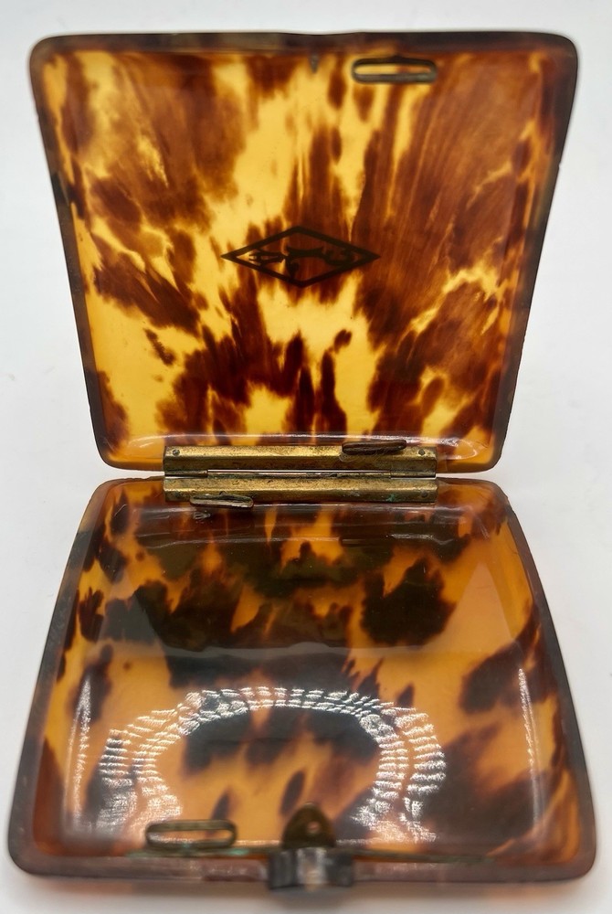 Antique Cigarette Case Tortoise Shell Possibly By Asprey