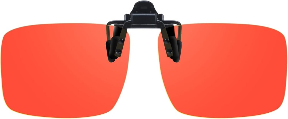 Rectangular Clip-On Flip-Up Blue Light Blocking Glasses for Eyes Strain/Light Se
