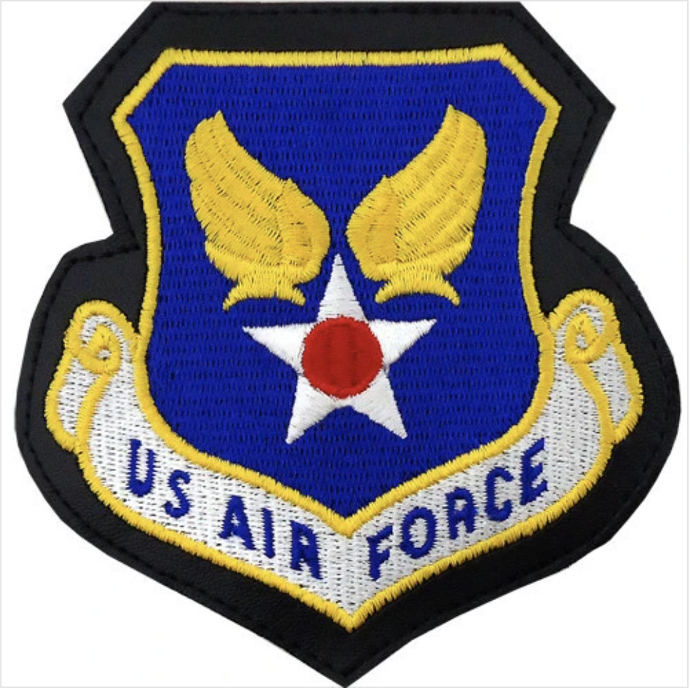 GENUINE U.S. AIR FORCE PATCH: U.S. AIR FORCE - LEATHER WITH HOOK CLOSURE