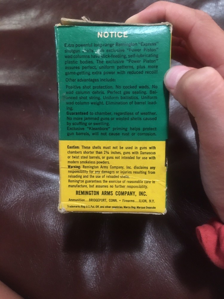 vintage remington express shotgun shell box