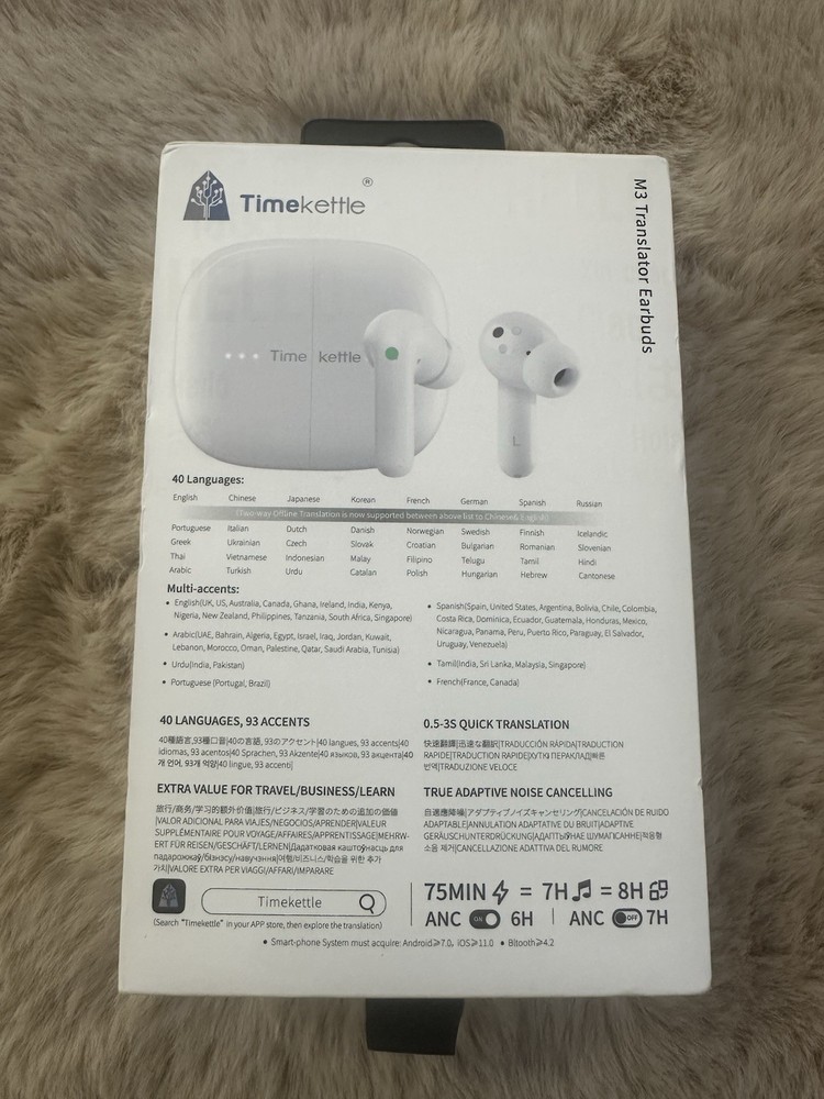 Timekettle M3 Language Translator Earbuds White