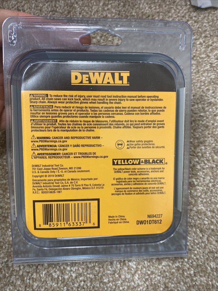 DEWALT 12 in Chainsaw Chain 45 Link DCCS620