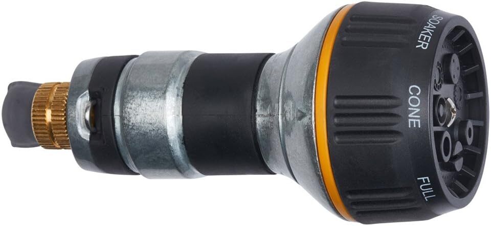 Melnor XT451 Heavyweight Metal 7-Pattern Nozzle, 1-(1 Pack), Basic
