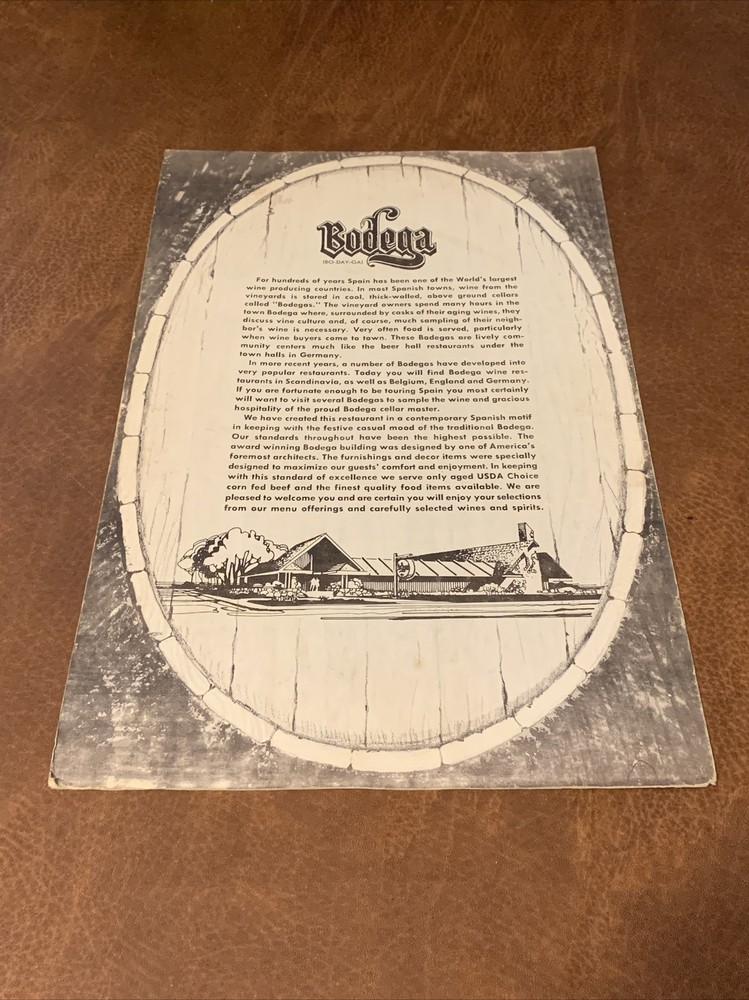 Vintage Rare - Bodega Restaurant Menu