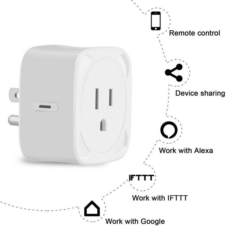 Mini WiFi Smart Plug Socket Outlet Adapter Alexa Google Home Remote Control US