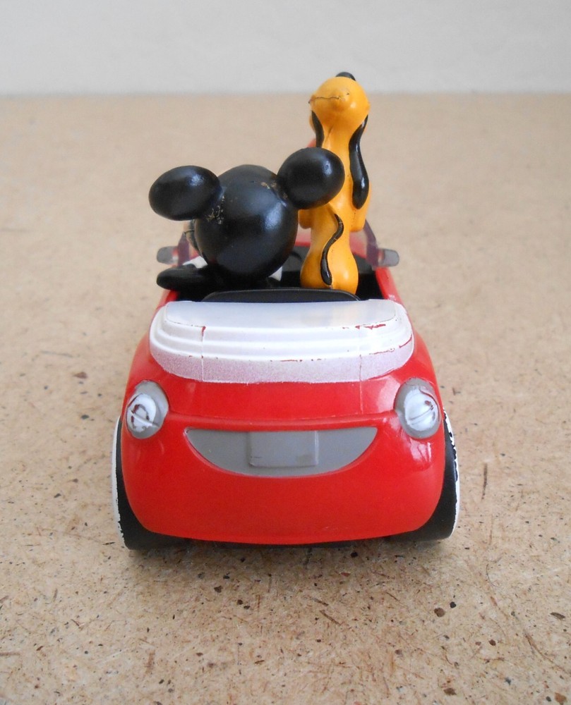 Mickey and Pluto Red Car Plastic Toy