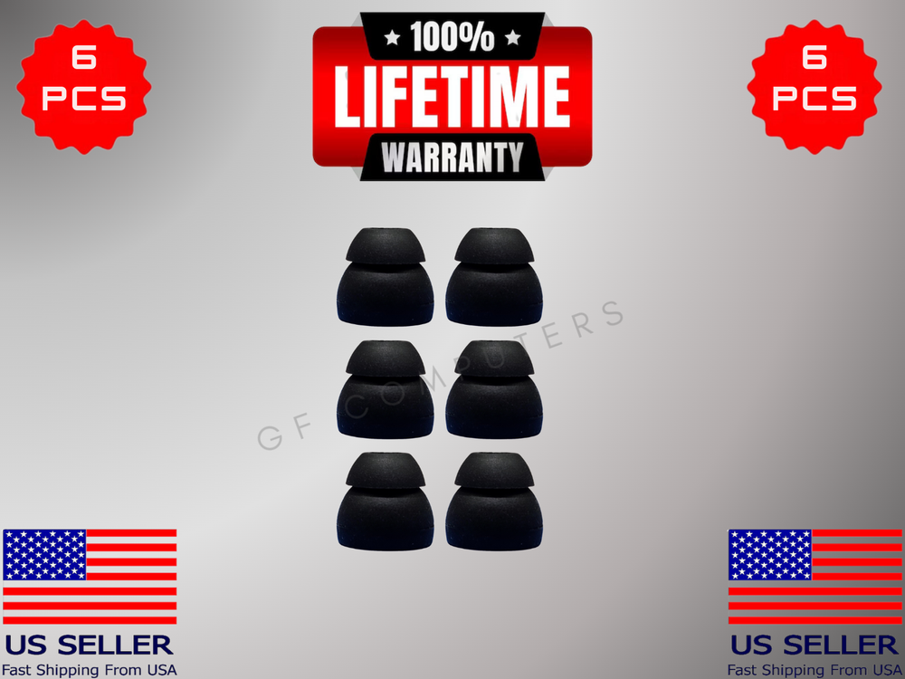 6 Silicone MED Double 2 Layer Tips Earbuds For THUAKER ELGIN KURDENE RUNNER