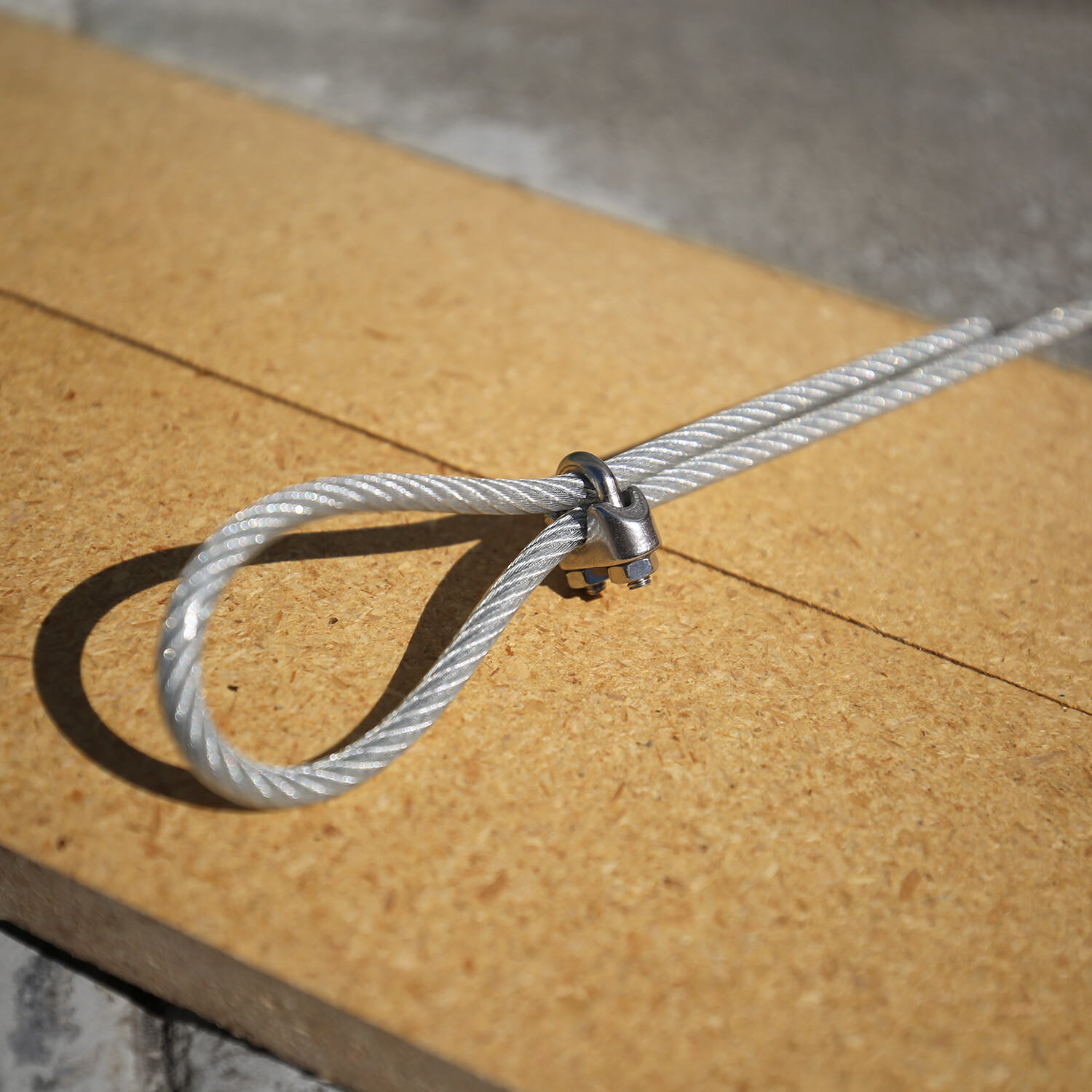 Wire Rope and 8 Pcs Clips Wire Cable Galvanized Metal Clamp for Sun Shade Sail