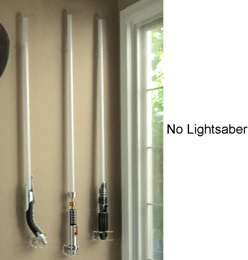 Premium Clear Wall Rack for Lightsaber Display - Includes Installation Hardware