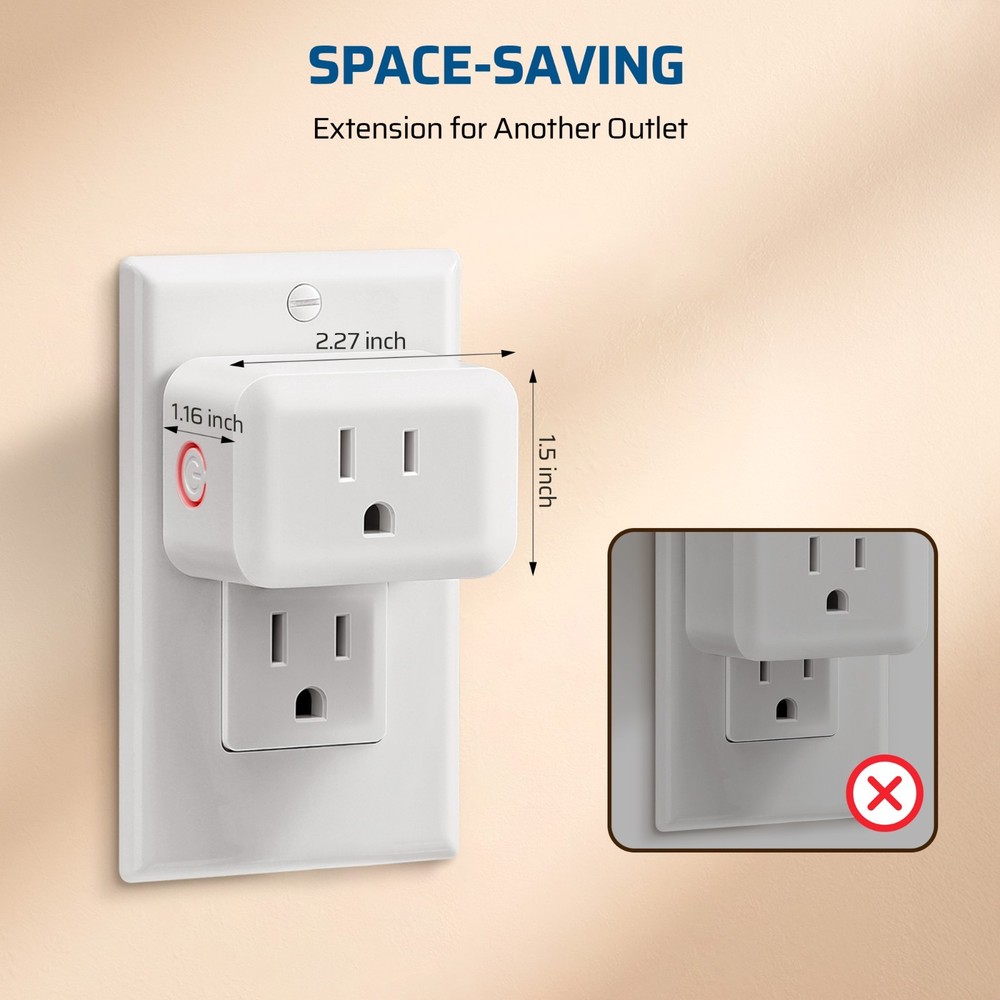 Wireless Remote Control Outlet, Light Switch, 100FT Range,1 Remote and 3 Outlets