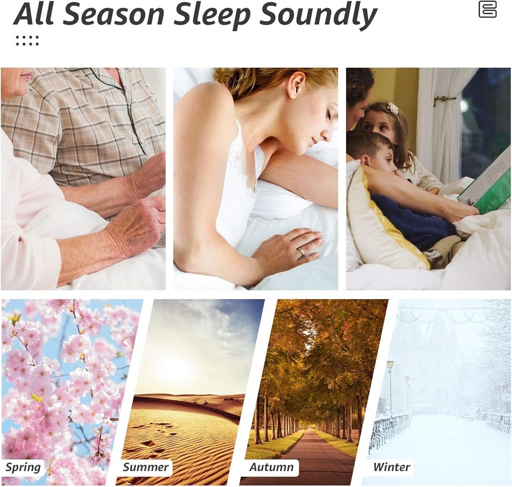 All-Season California King Size Down Comforter Insert