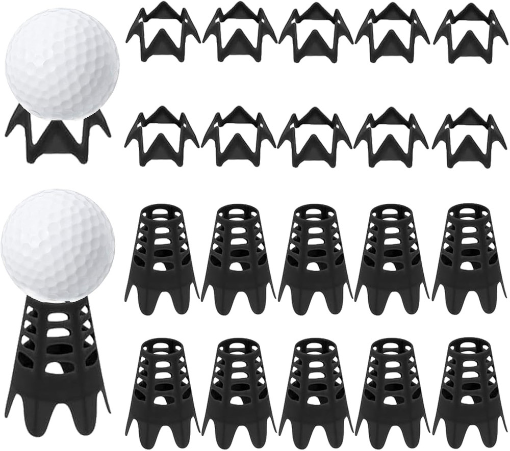 20 Pack Plastic Golf Simulator Tees Tall & Short