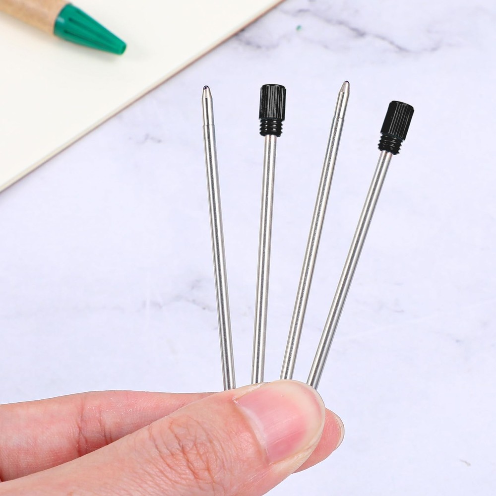 20PCS 2.75in Ballpoint Pen Refills, 1mm Medium Tip Black Ink Refill Replaceab...