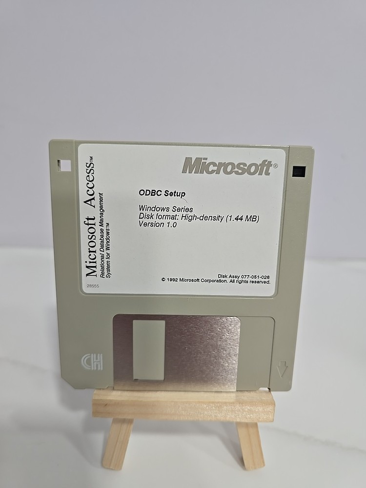 Microsoft Access for Windows 3.5" Disks 1-6 & ODBC Disk Microsoft 1992 MINT