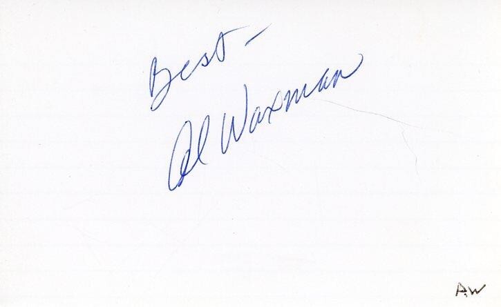 Al Waxman- Signed Card