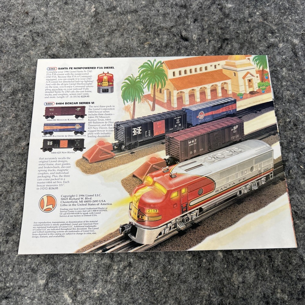 1997 Lionel Heritage Trains Catalog