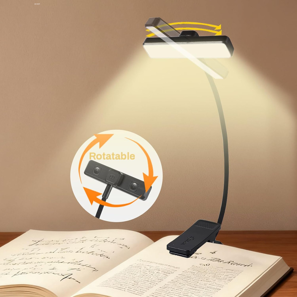 Gritin Rechargeable Book Light for Reading in Bed with 19 LED & Memory Function