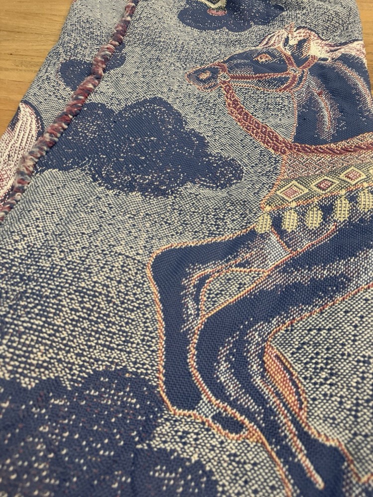 Beautiful Carousel Horse Throw Blanket