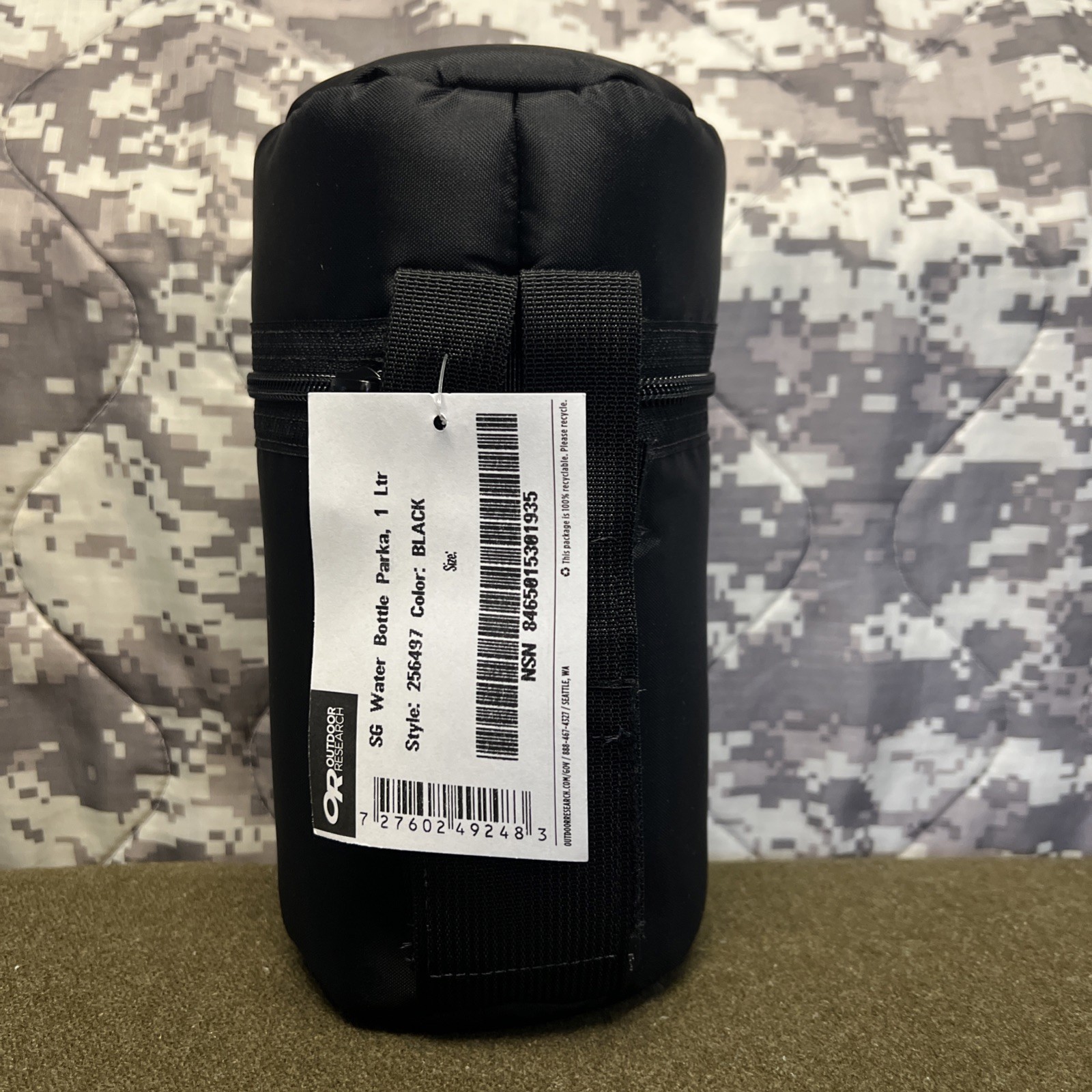 Outdoor Research 1L Nalgene Water Bottle, Insulated Cover, Stainless Cup D-21