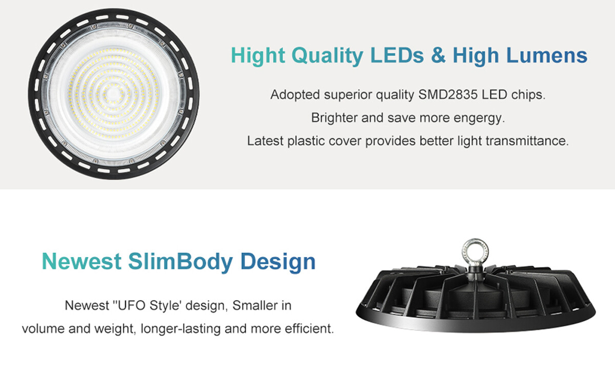 4Pcs 300W UFO Led High Bay Light Commercial Industrial Warehouse Factory Light