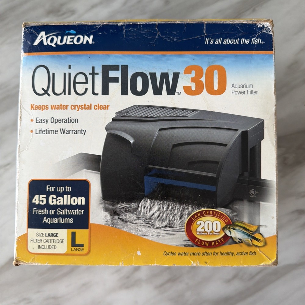 Aqueon QuietFlow 30 Aquarium Power Filter (Damage Box)