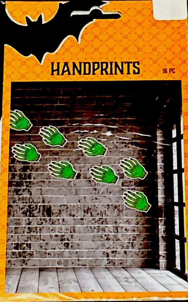 Halloween Monster Handprints Pathway Decor 16 Pc