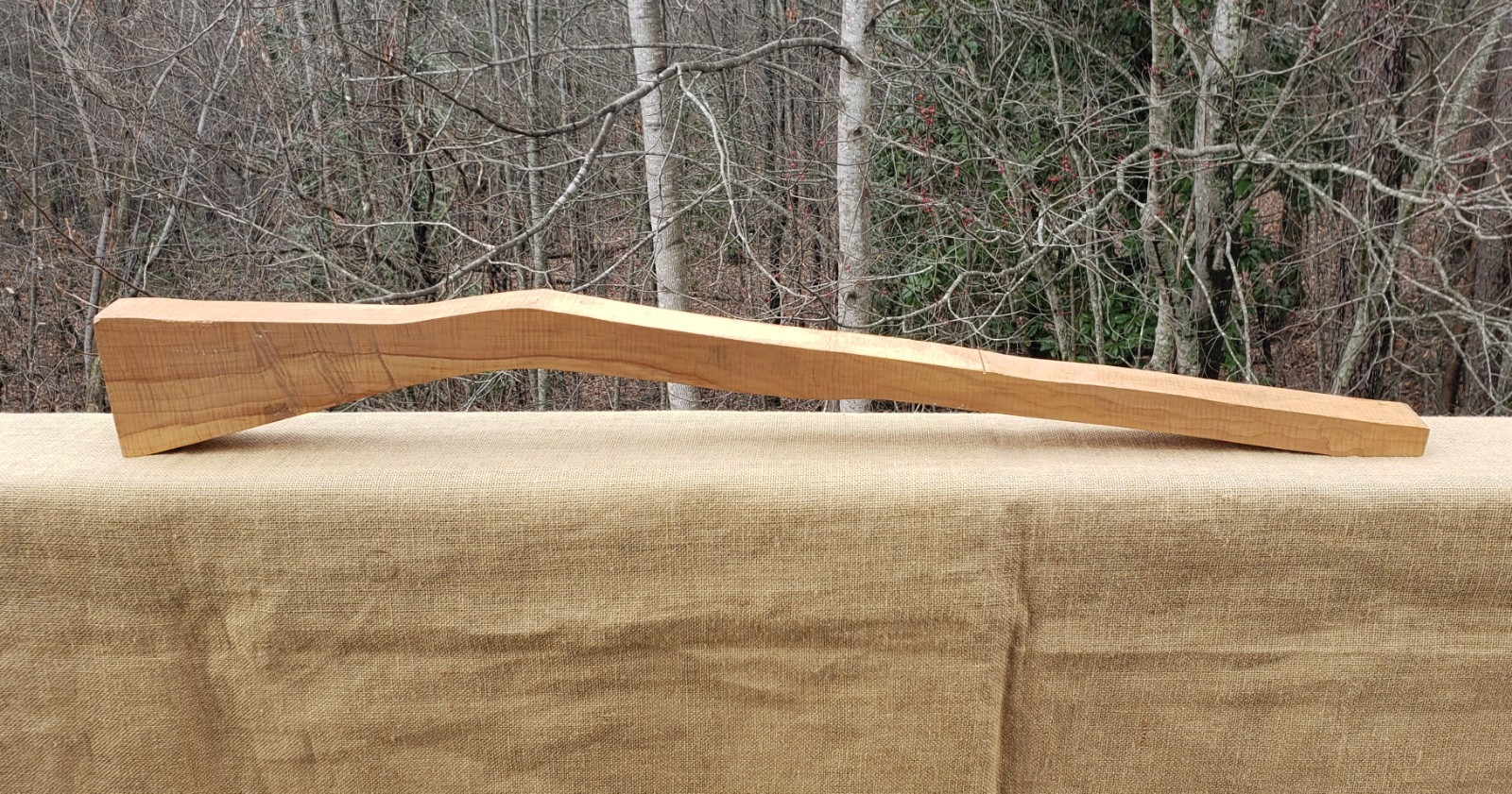 🔥 EXTRA CURLY TIGER MAPLE FULLSTOCK BLANK SLAB MUZZLELOADER LONGRIFLE HAWKEN