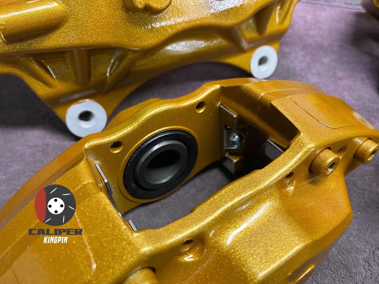 Subaru STi Front Rear Set Calipers 4 Piston Red Impreza WRX 08-17 Powder Coated