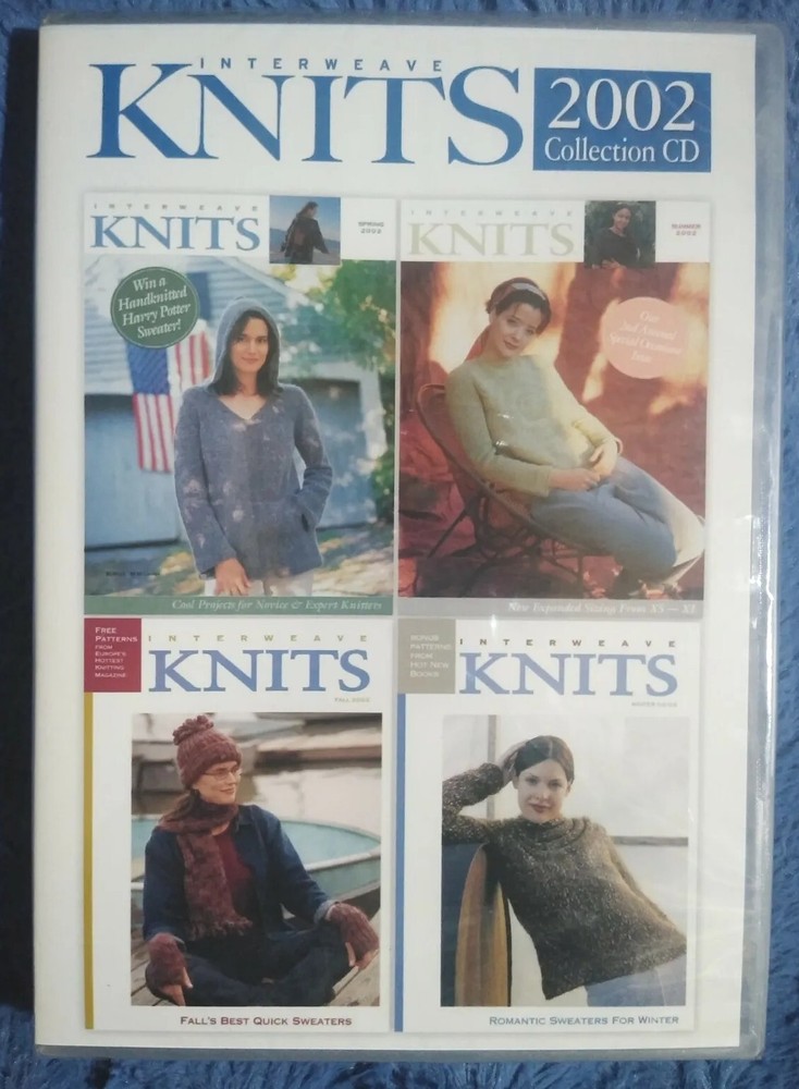Interweave Knits: 2002 Collection (PC CD-ROM) hobby craft magazine patterns NOS