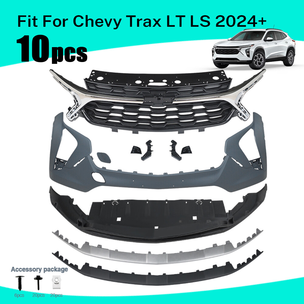 Front Bumper Cover Grille Assembly Kit Complete For Chevy Trax LS LT 2024-2026