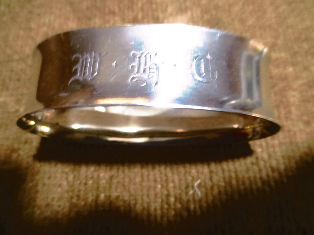Antique Oval Sterling Silver Napkin Ring