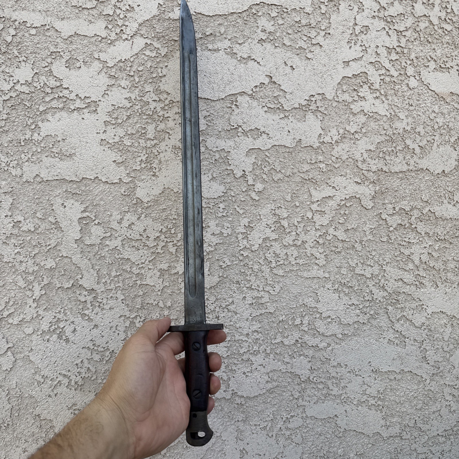 #13-8 WWI P1907 BRITISH SANDERSON ENFIELD RIFLE BAYONET 1917 SCABBARD 1907