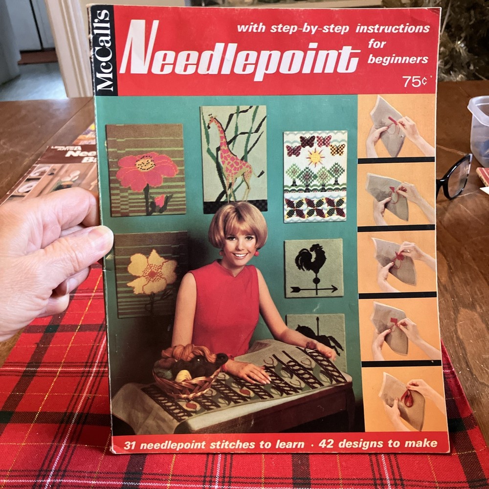 McCall's Needlepoint Instructions For Beginners Patterns Cross Stitch 1960s