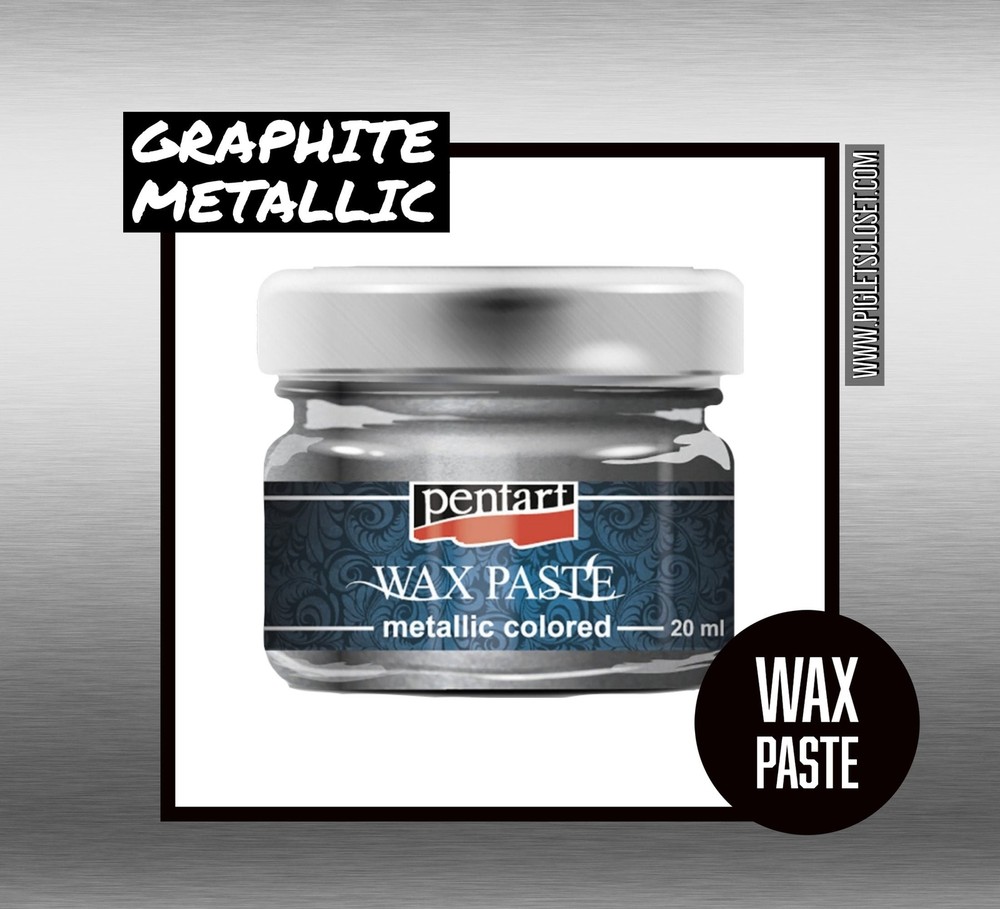 Graphite Metallic | Wax Paste| Pentart Oil Based Metallic Gilding Wax