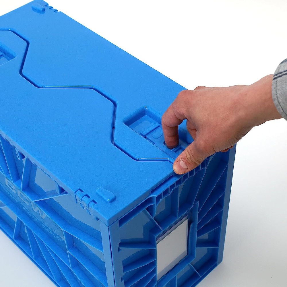 2 Pack BCW Blue Short Comic Book BinPlastic Stackable Box Ho1d 150 Comics